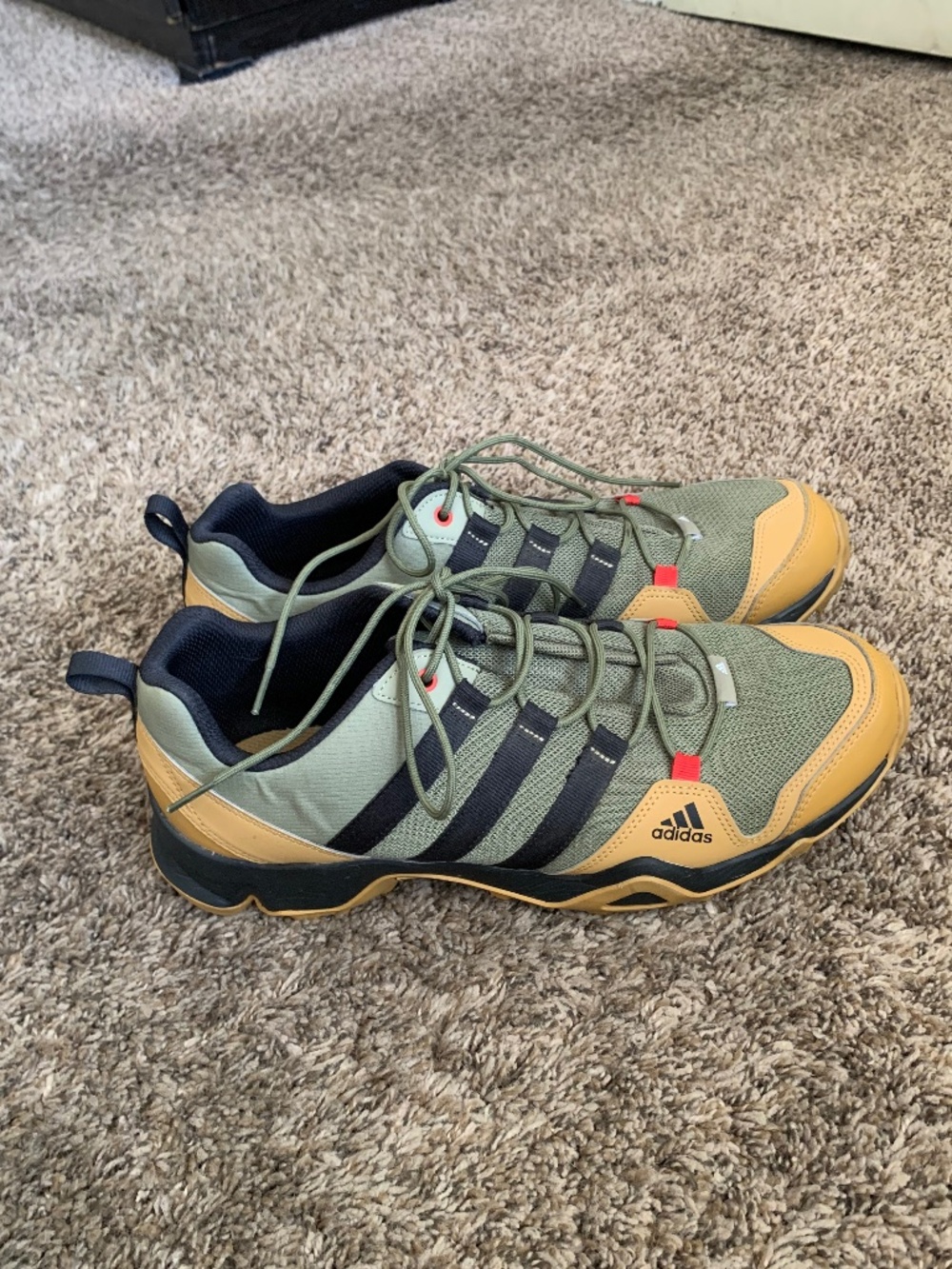 Adidas AX2S Terrex Hiking Shoes Olive Green Sz.12 Traxion Adiprene Outdoor